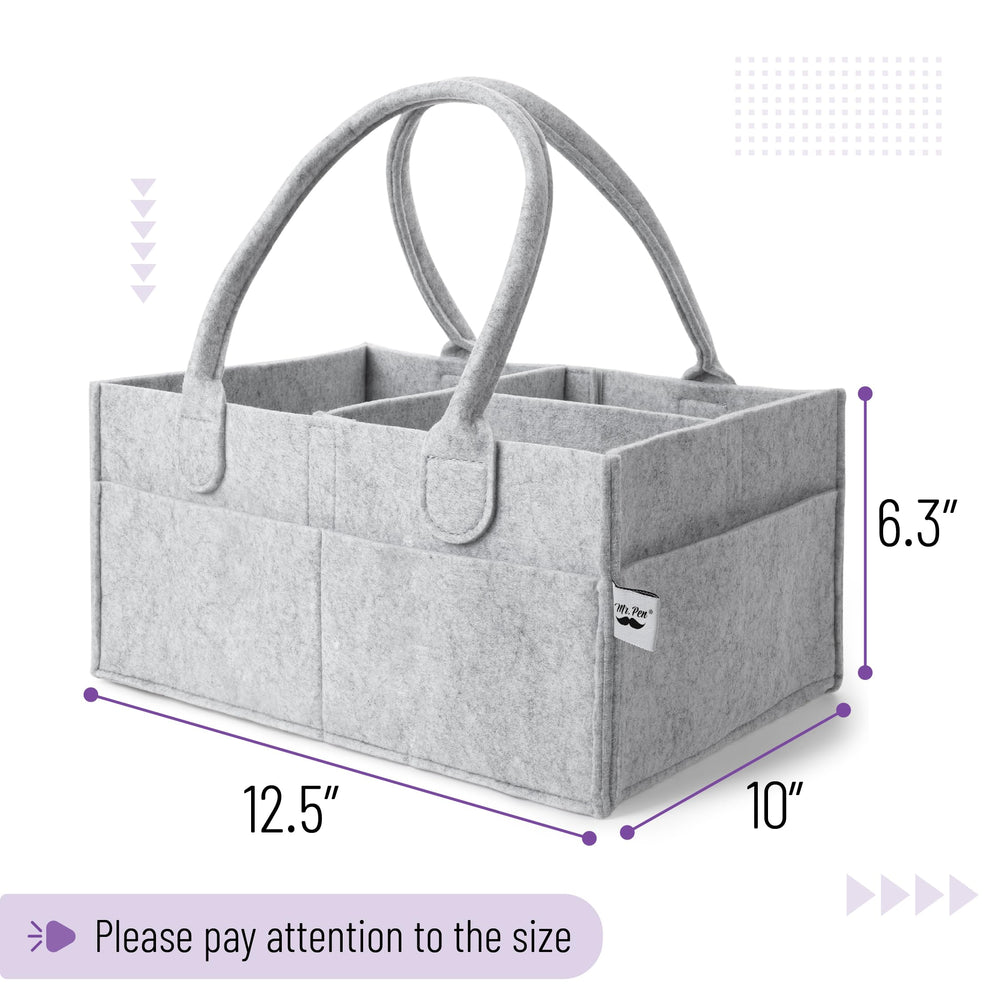 Mr. Pen Baby Diaper Organizer side pockets hold ointments and small items.