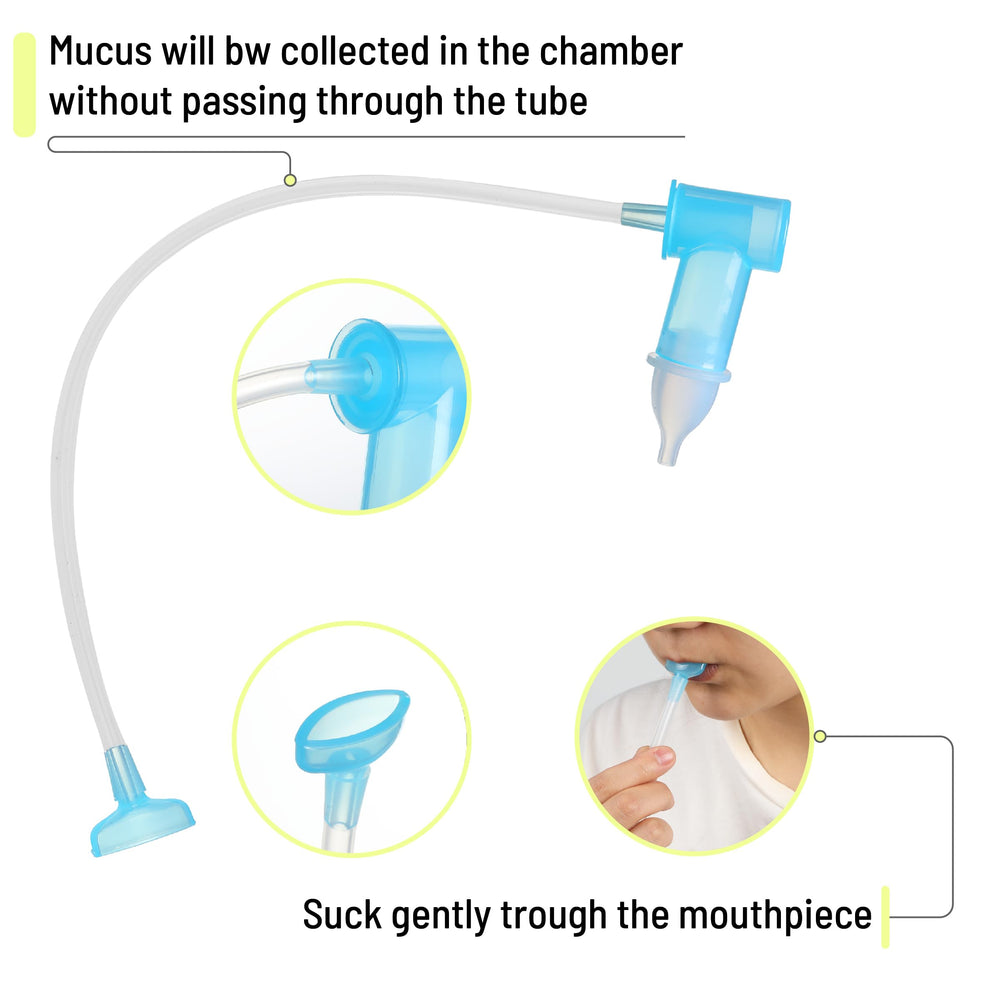 Mr. Pen aspirator in action demonstrating controlled suction for mucus removal.