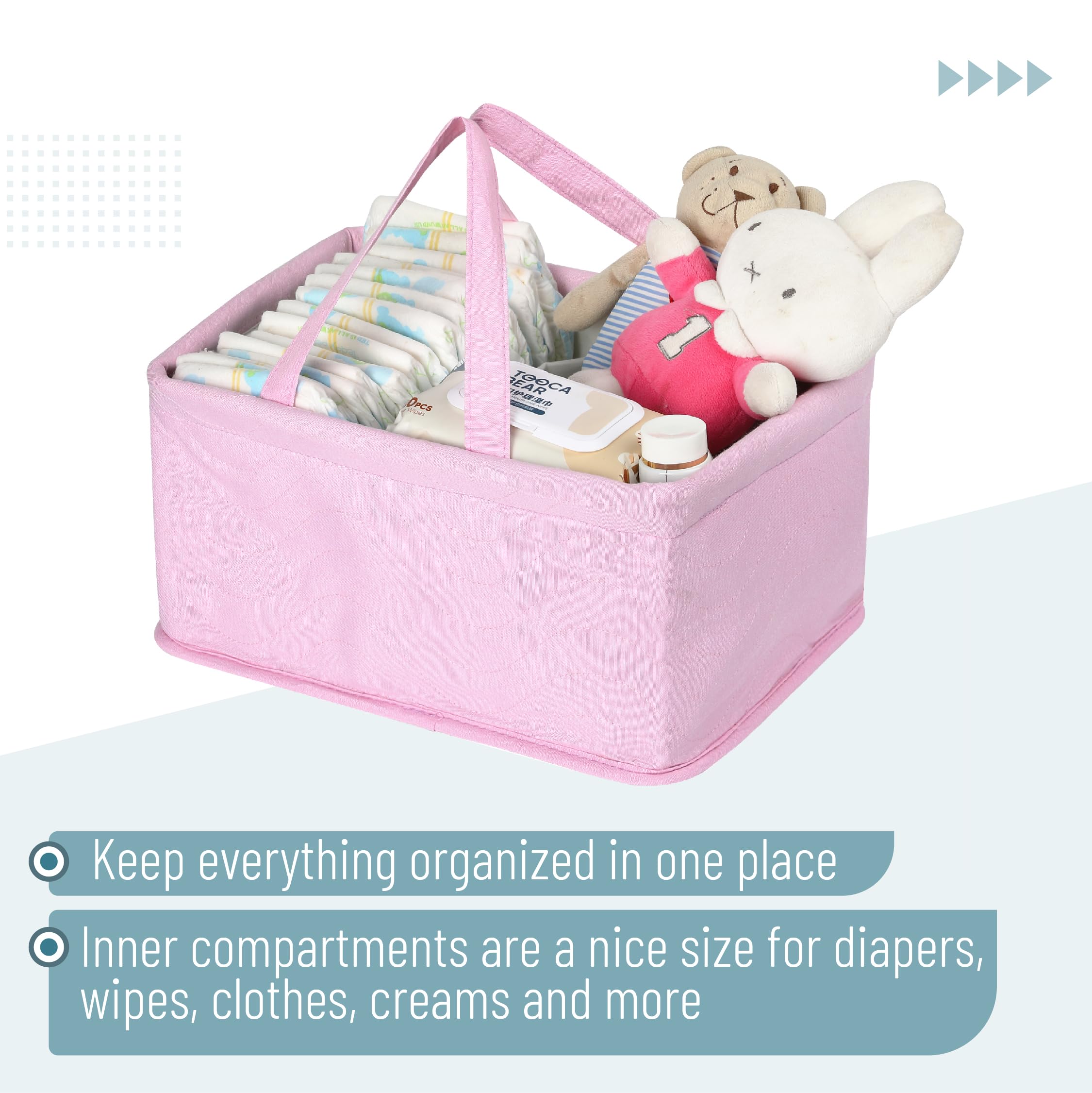Mr. Pen compact lightweight caddy fits any nursery or car trunk.