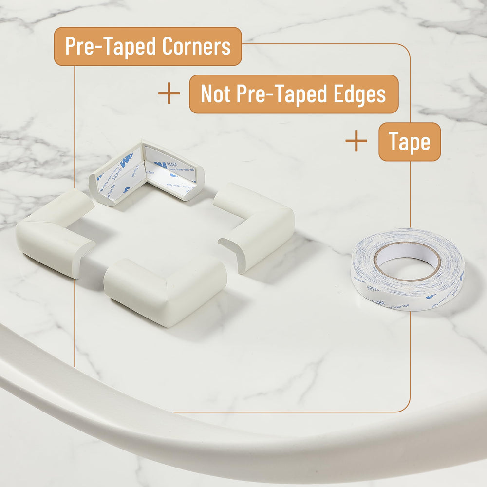 Mr. Pen corner protector adhesive-back secures to various surfaces for quick setup.