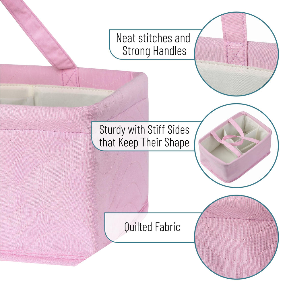 Mr. Pen diaper-wipes-lotion compartments keep baby care items neatly separated.