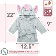 Mr. Pen Elephant Hooded Towel plush fleece feel on skin.