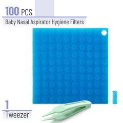 Mr. Pen nasal aspirator tweezer demonstrates hygienic, quick filter replacement for parents.