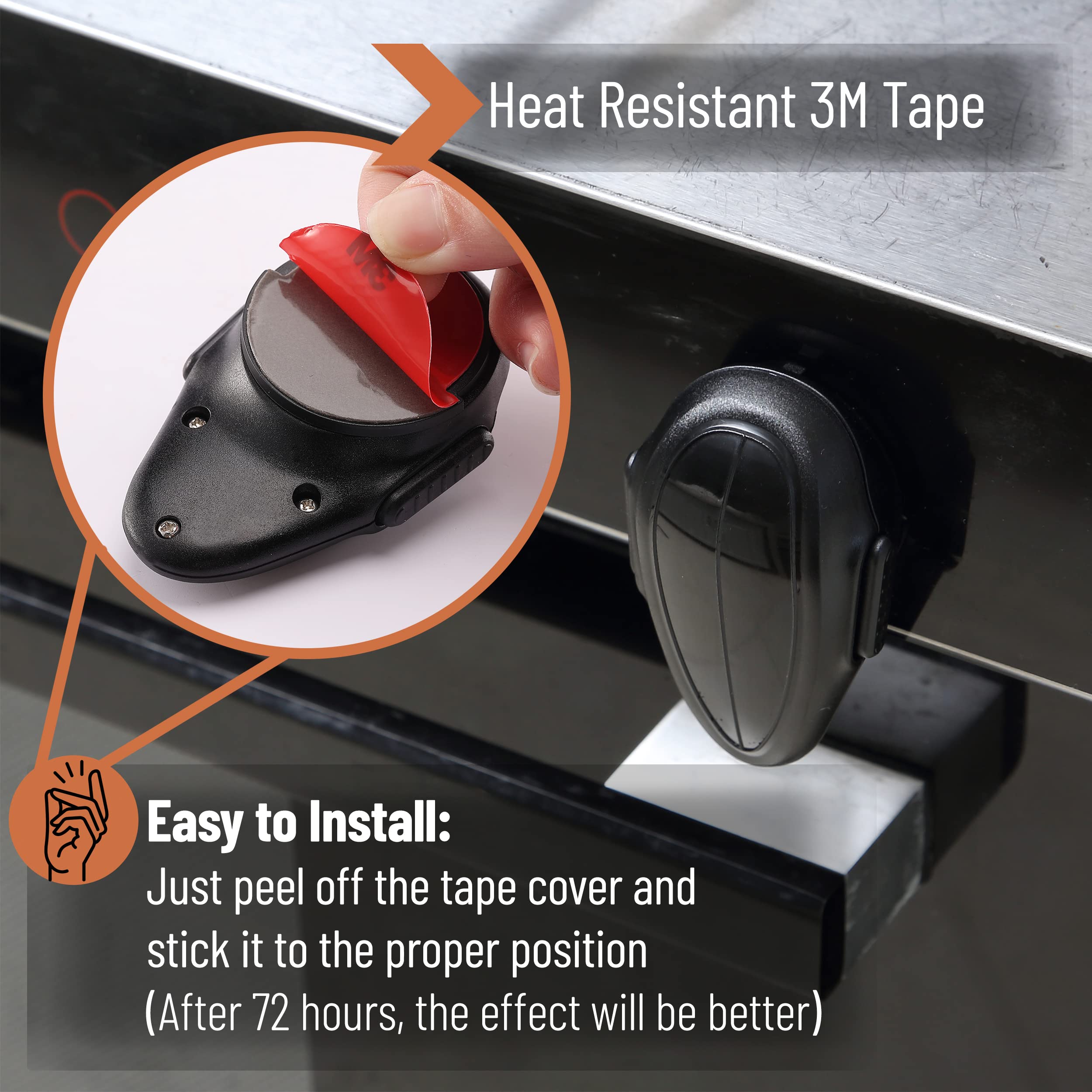 Mr. Pen oven lock revolving design enables one-handed locking.