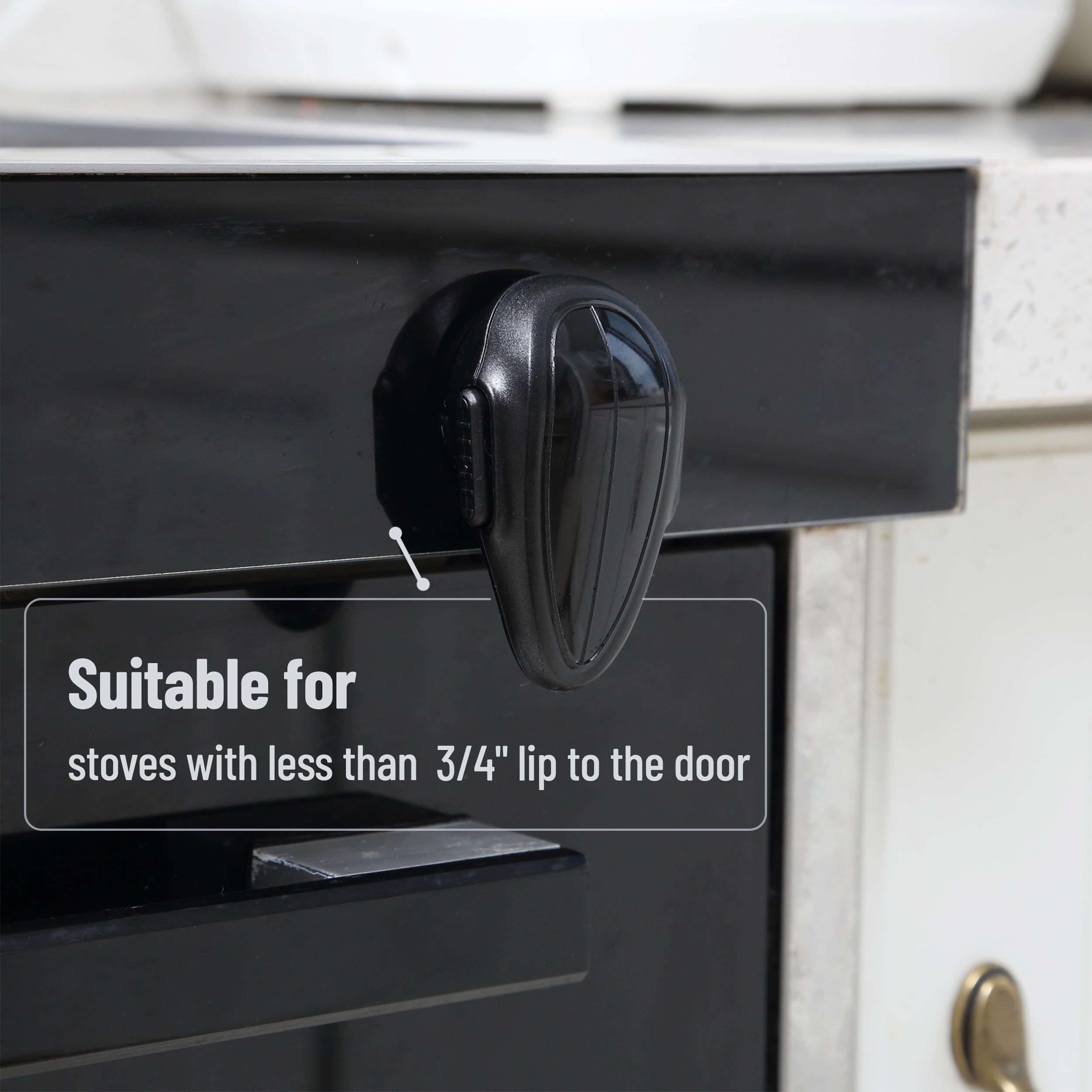 Mr. Pen oven lock side profile sits flush against the oven door.