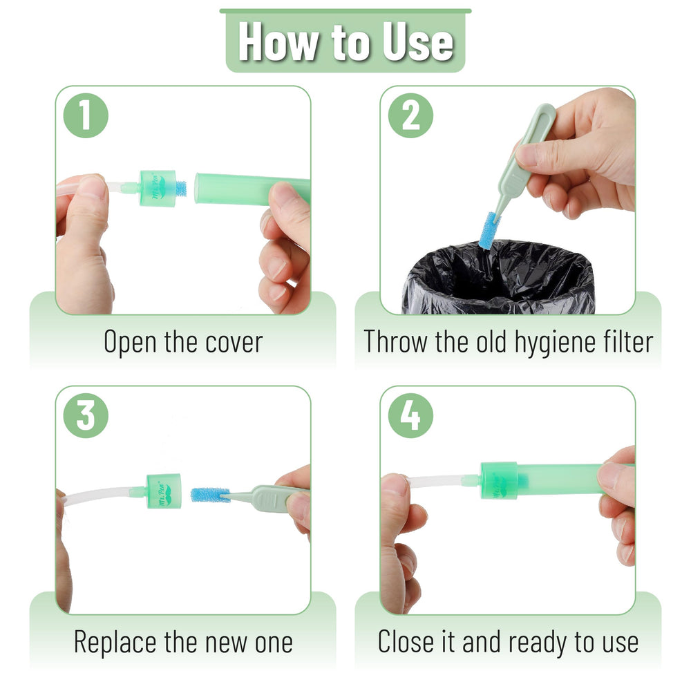 Mr. Pen secure-fit filters reduce leakage during nasal suction