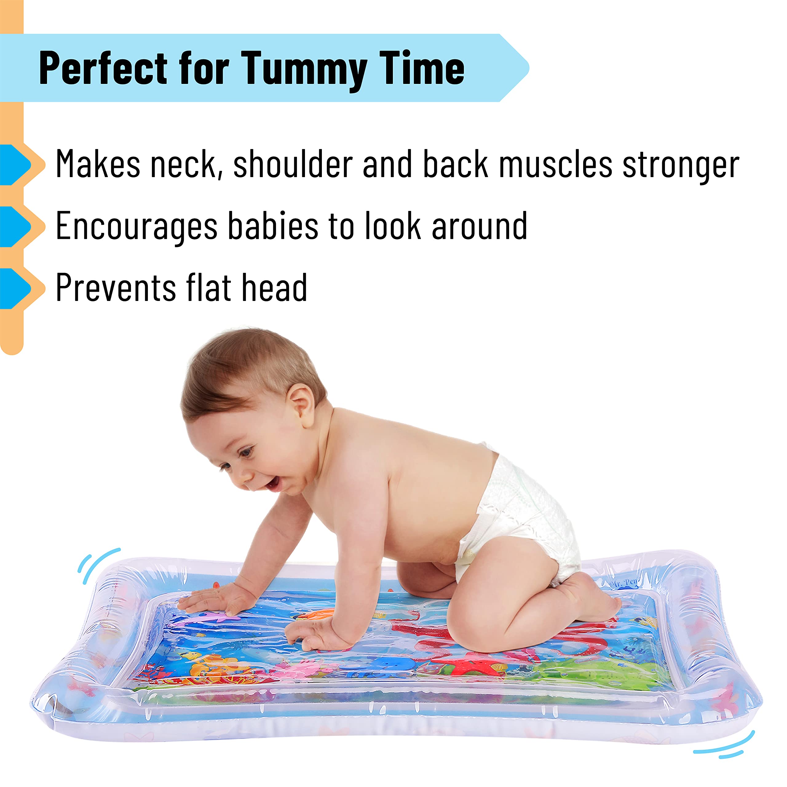 Mr. Pen water mat easy to clean after lively water-based play.
