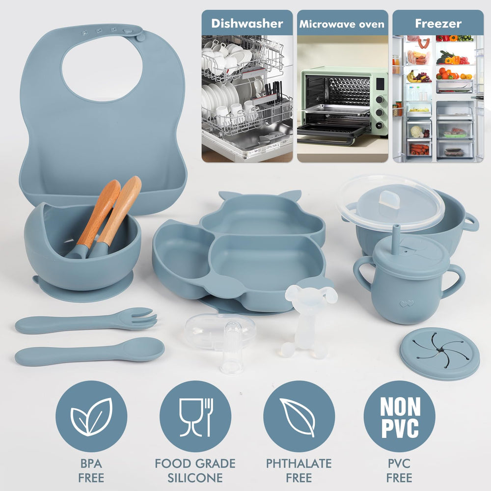 mraisebossup adjustable baby bib reduces mess during meals.
