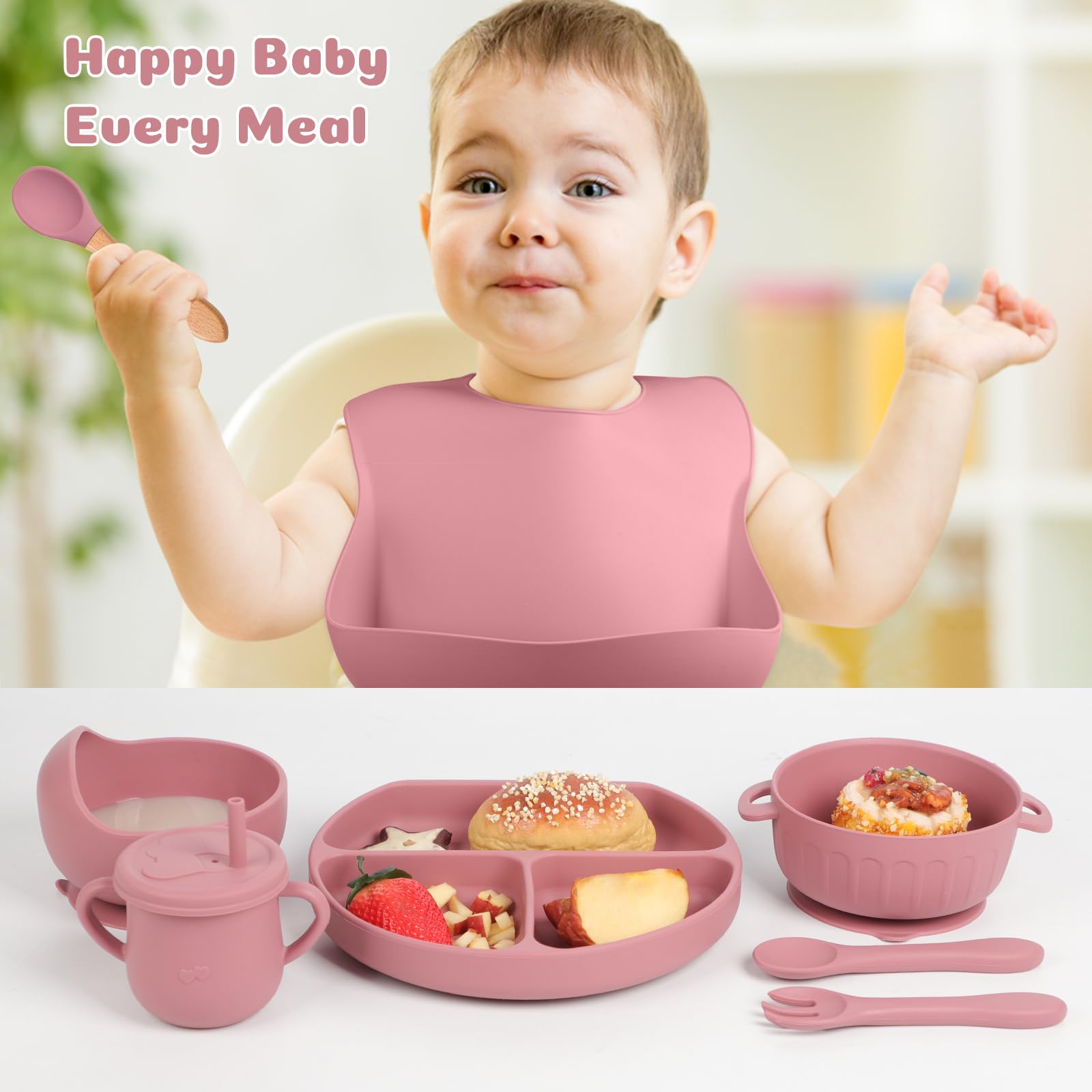 mraisebossup divided plate keeps foods separate for easy feeding