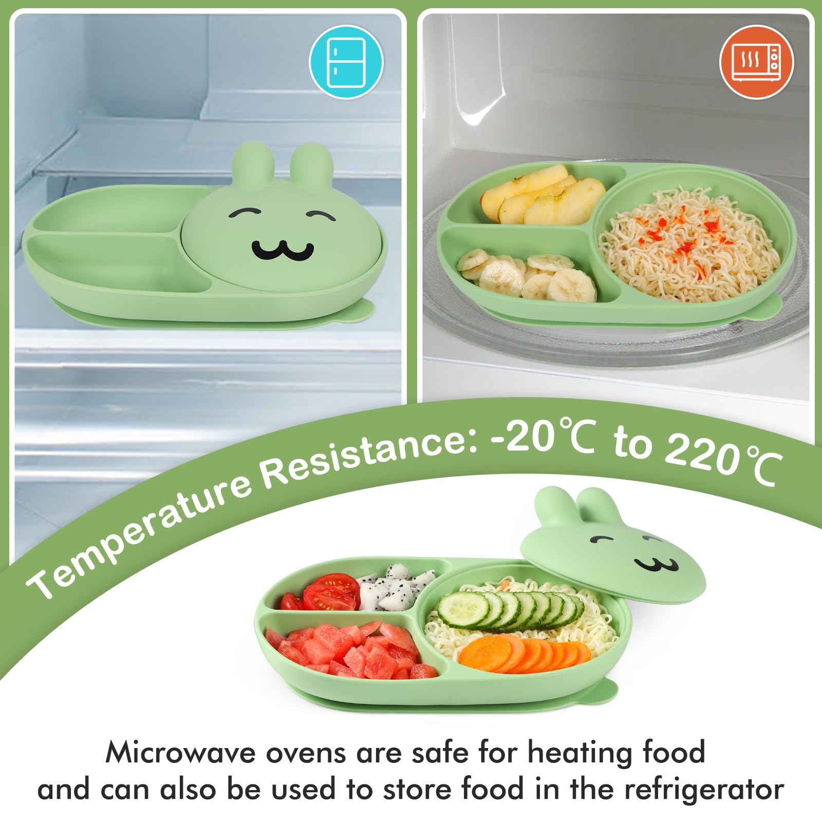 Mraisebossup fork and spoon set complements the plate for smooth feeding