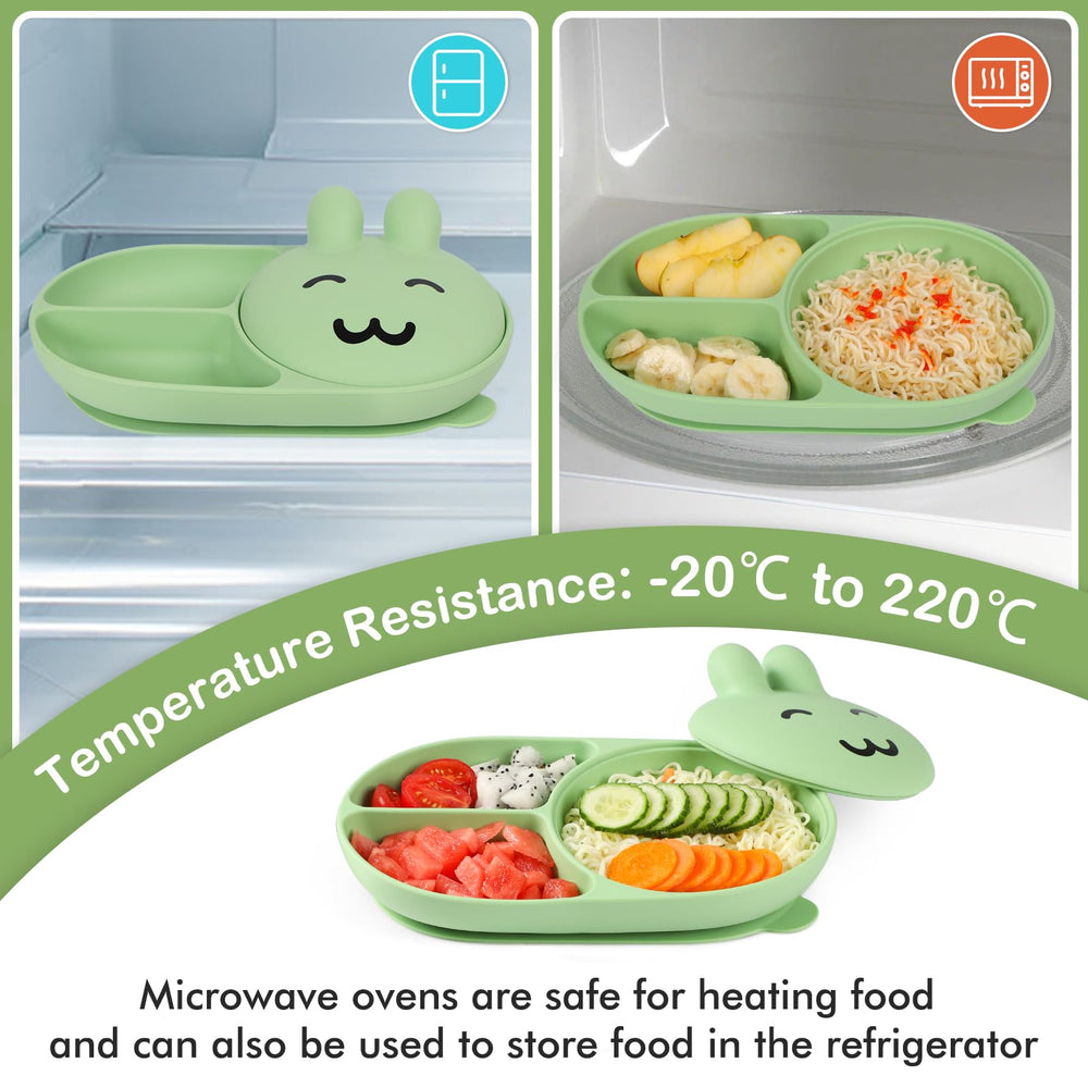 Mraisebossup fork and spoon set complements the plate for smooth feeding
