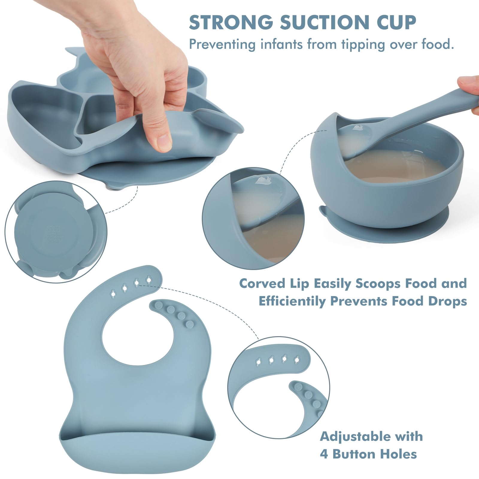 mraisebossup set of forks and spoons supports self-feeding practice.