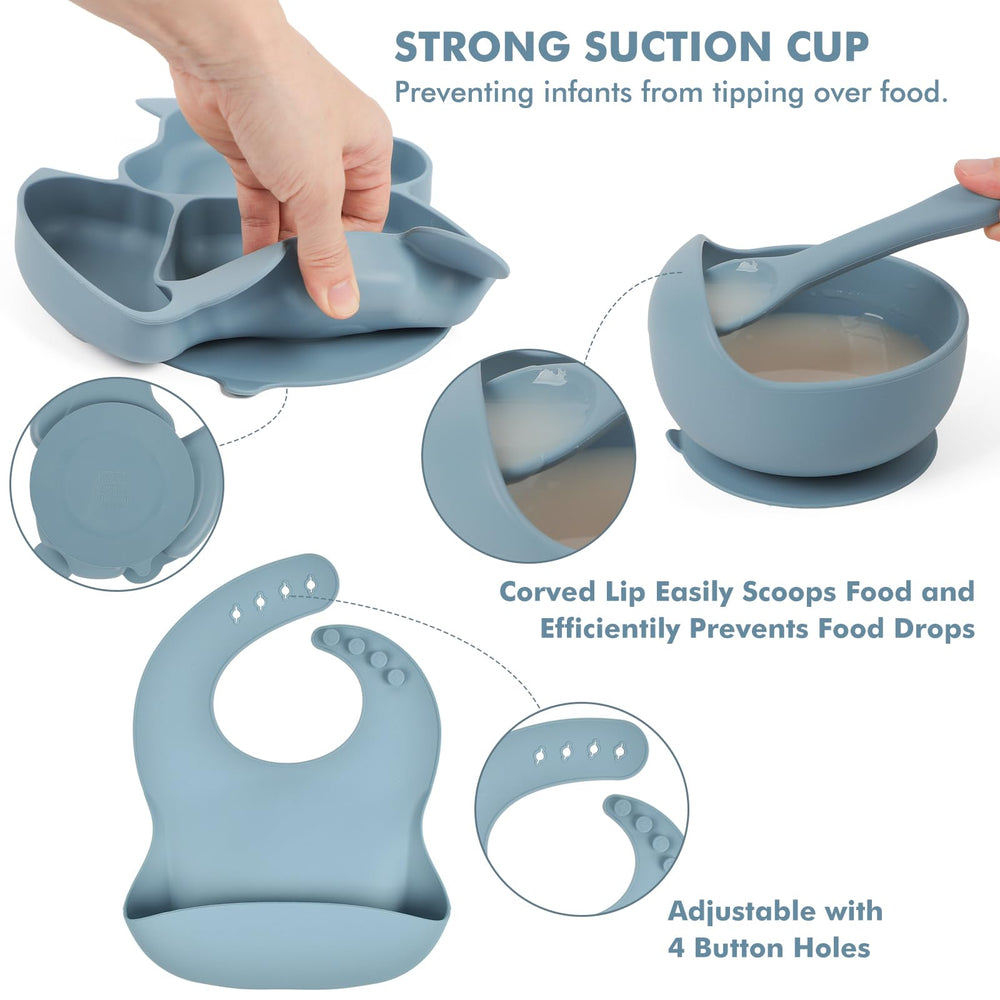 mraisebossup set of forks and spoons supports self-feeding practice.