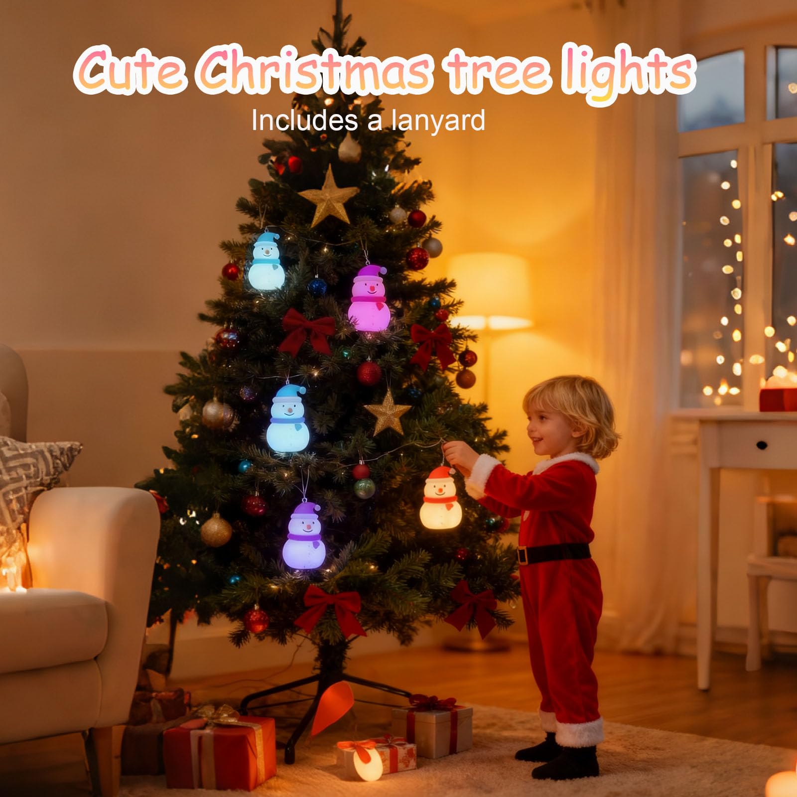 Mrauzlty rechargeable night light USB charging for long-lasting use.