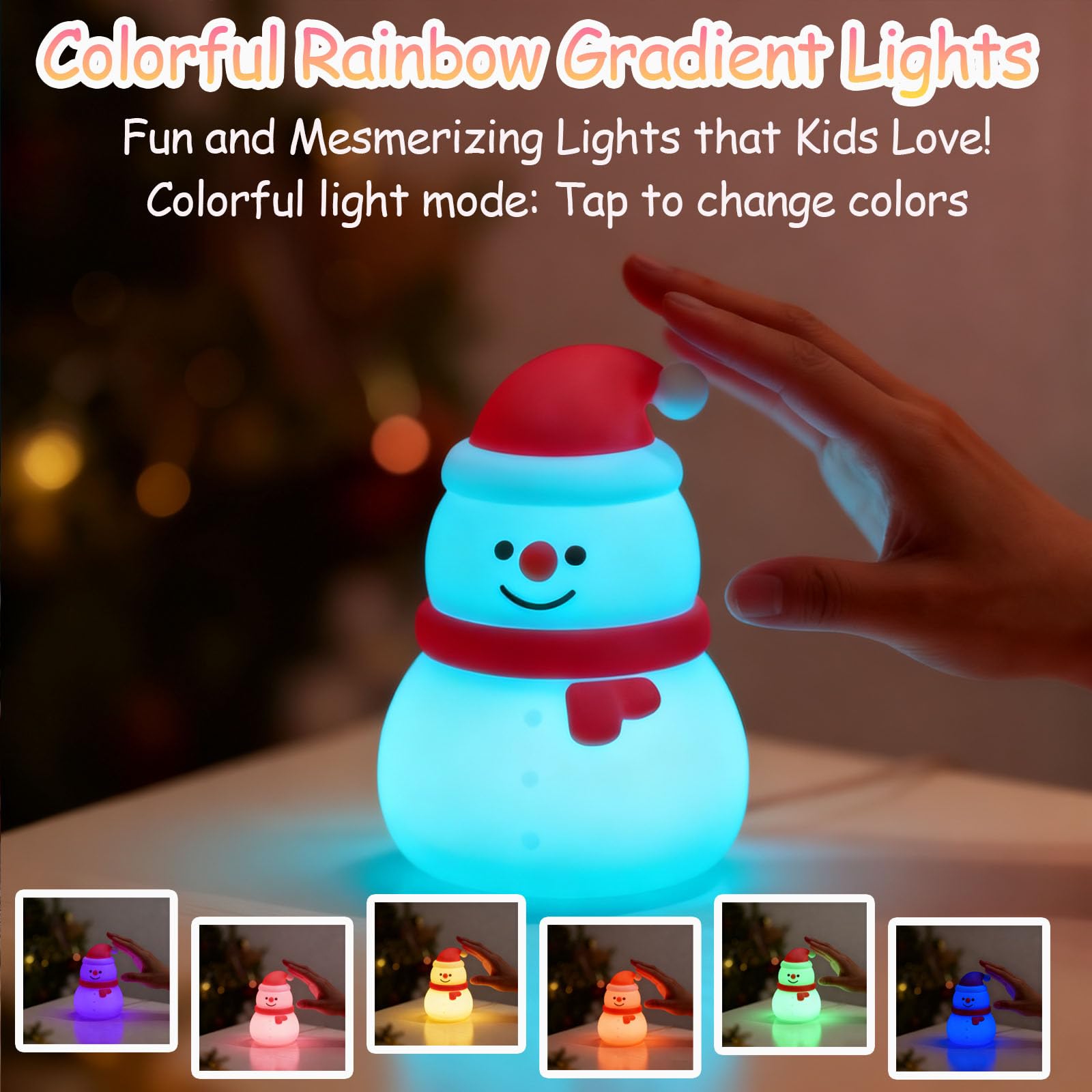 Mrauzlty silicone night light soft-touch finish offers safe, durable bedside lighting.