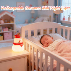 Mrauzlty small Christmas night light front glow demonstrates warm ambient lighting for kids.