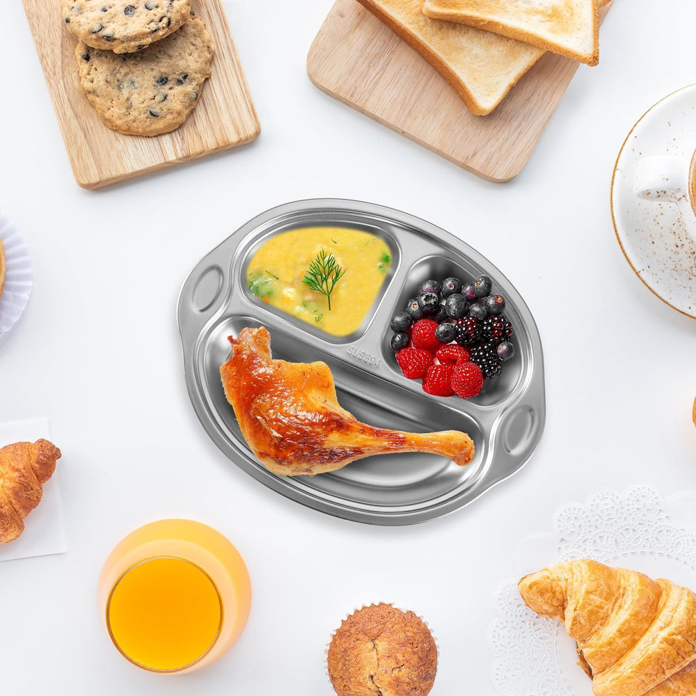 Mrs. Chou BPA-free kids plates offer safe meal options.