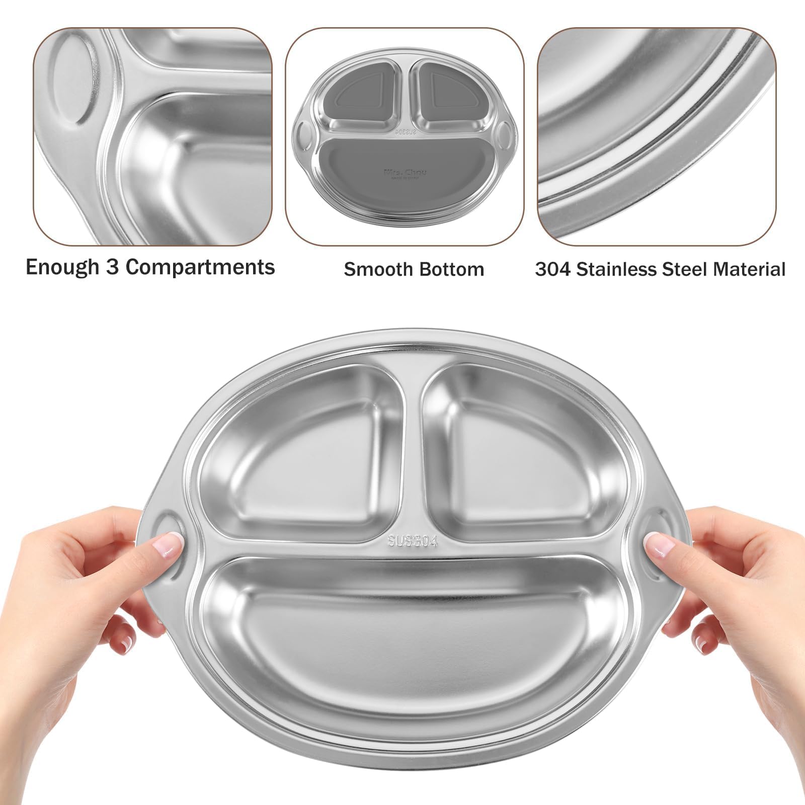 Mrs. Chou BPA-free plate helps prioritize safe feeding experiences.