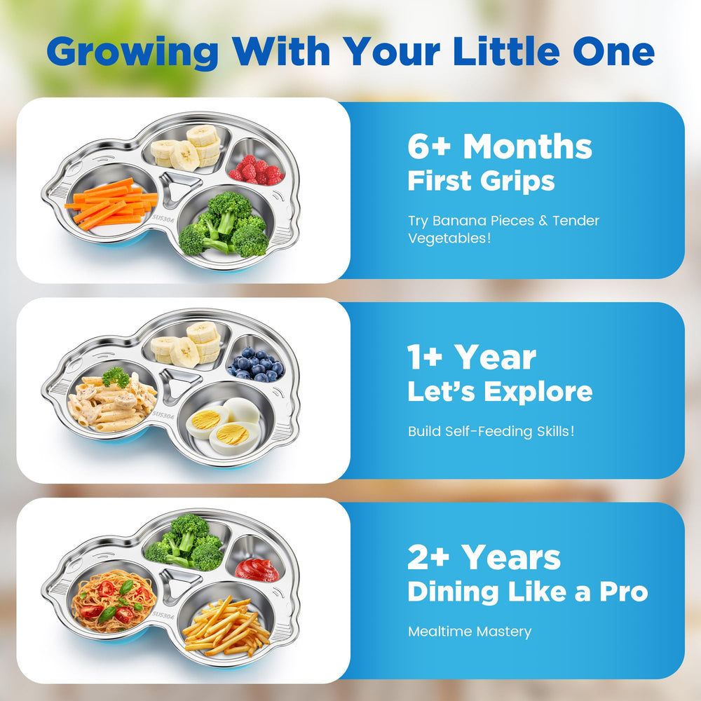 Mrs. Chou bright color options engage children during mealtimes