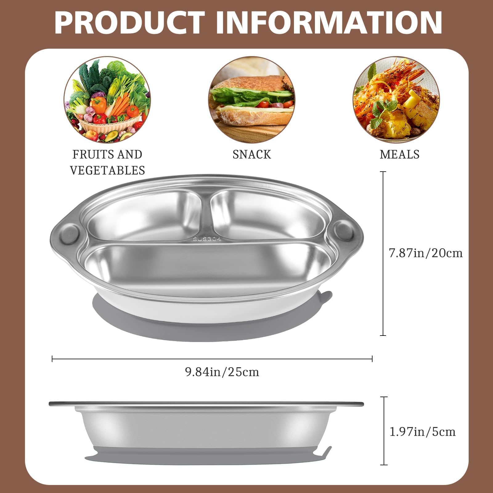 Mrs. Chou dishwasher-safe plate makes cleanup quick after busy mealtimes.