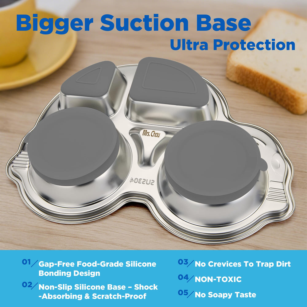 Mrs. Chou plate set suited for on-the-go meals and snack times