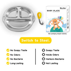 Mrs. Chou yellow suction plate base attached to smooth surface to prevent spills