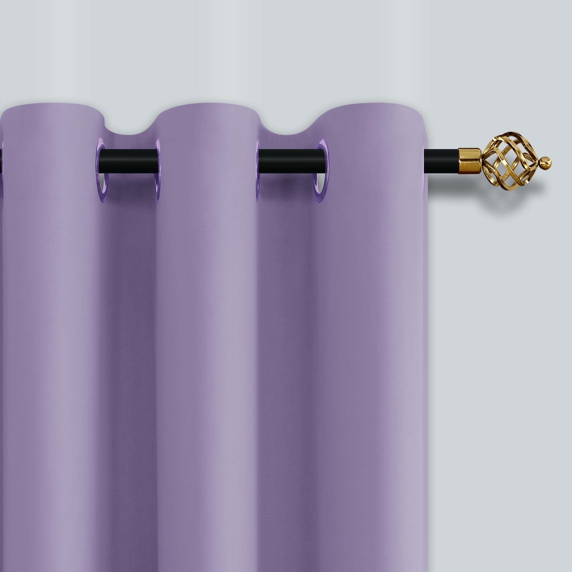 Mrs.Naturall curtain with silver six grommets for easy smooth operation