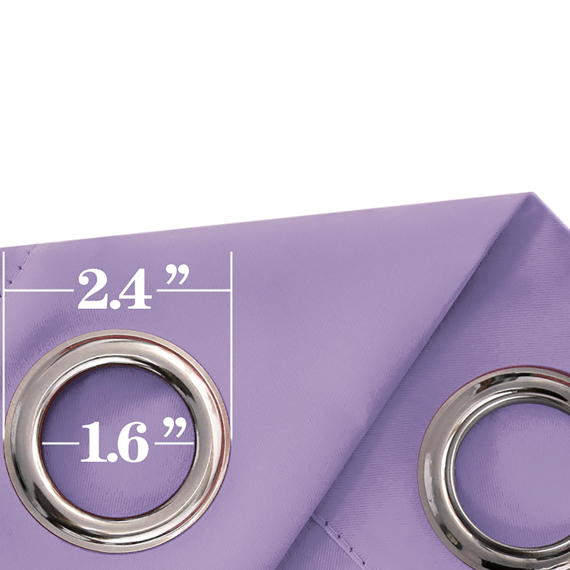 Mrs.Naturall kids room decor idea with lavender blackout curtains