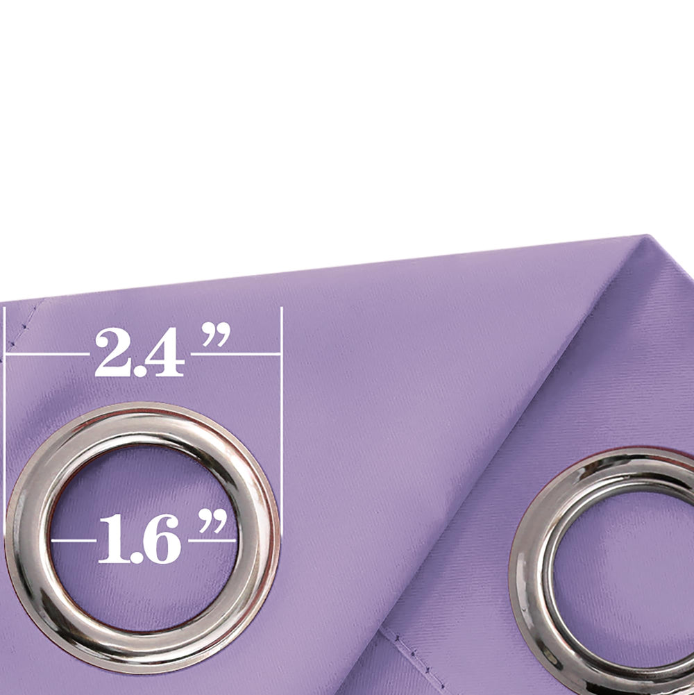 Mrs.Naturall kids room decor idea with lavender blackout curtains