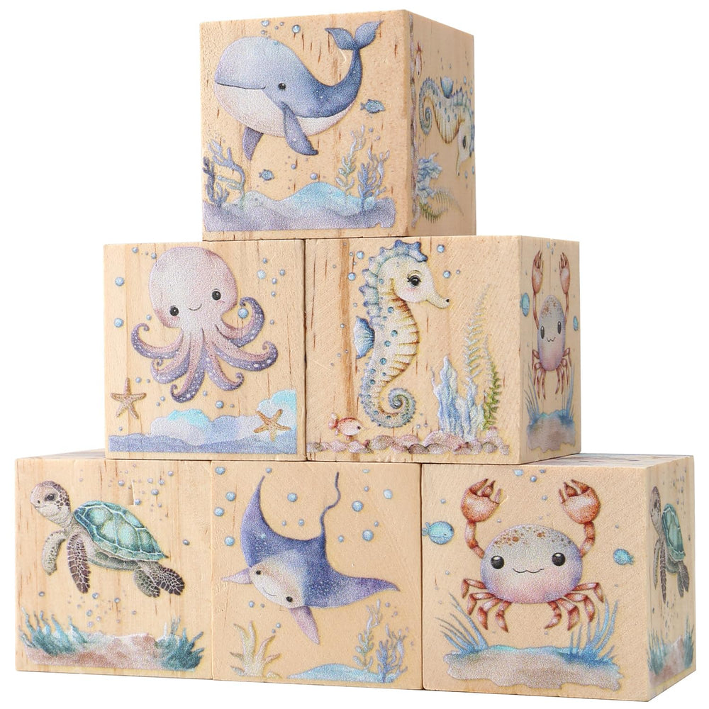 MRYAWXBK ocean animal nursery blocks on display for imaginative baby room decor