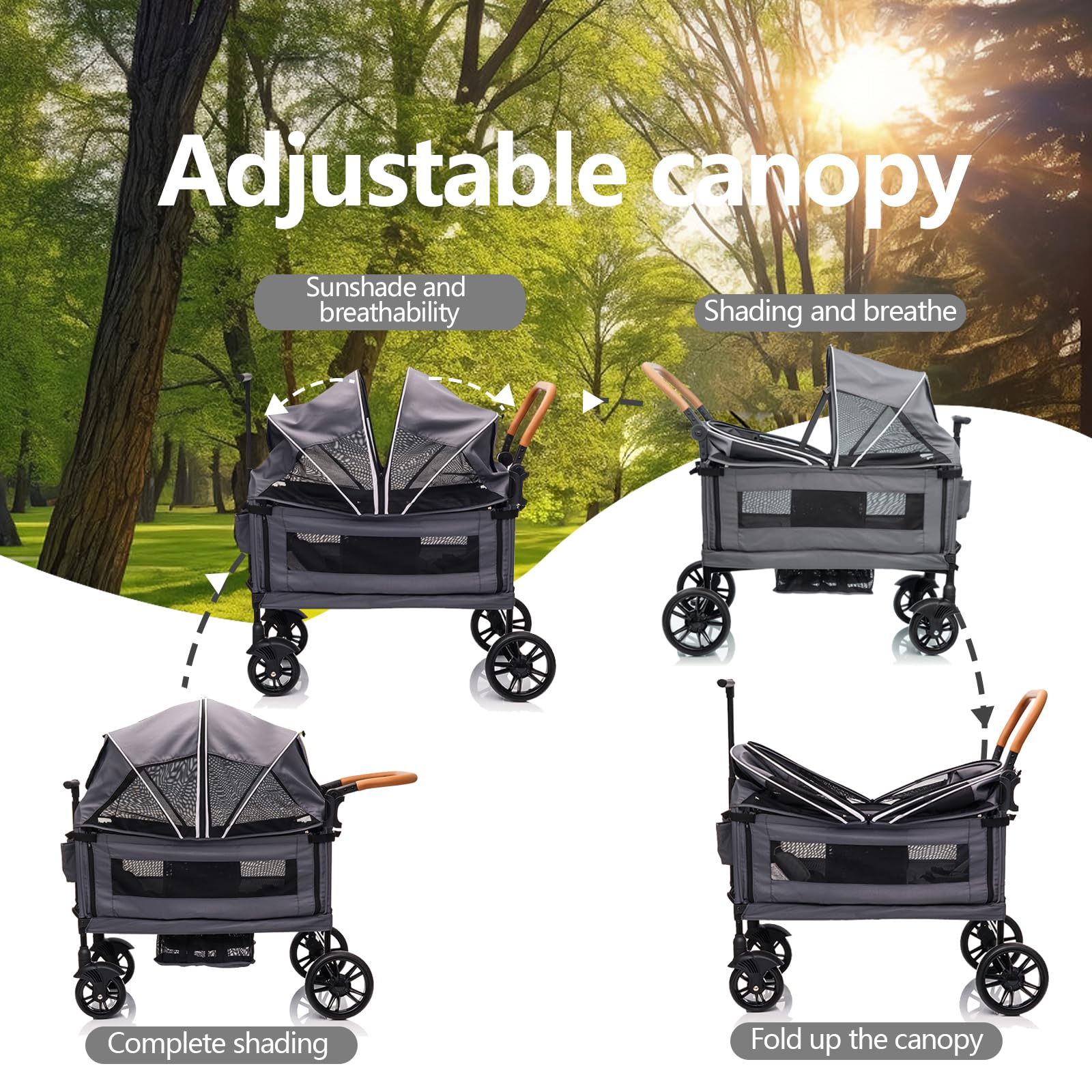 MRZLB Wagon cargo area ready for groceries and diaper bags