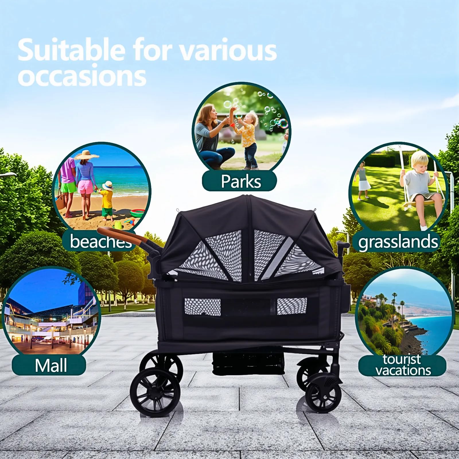 MRZLB wagon cargo mode for groceries and diaper bags