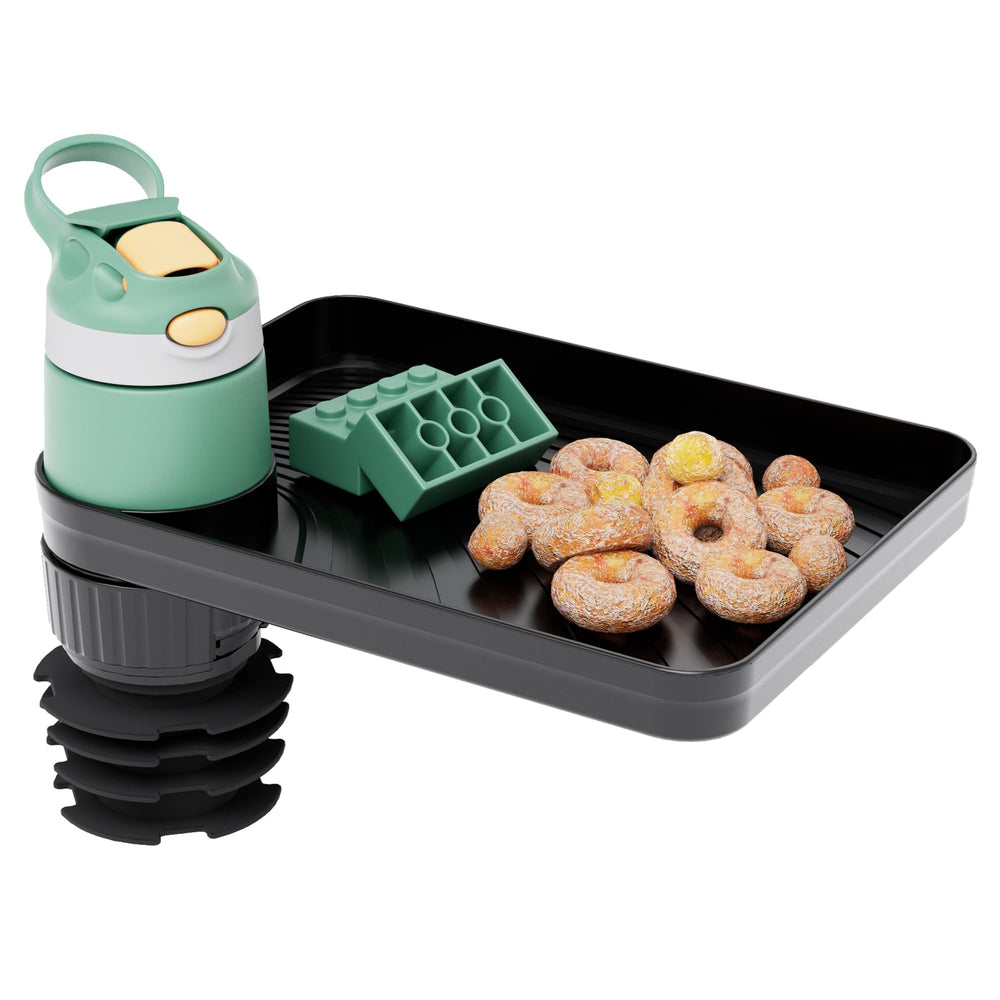 MS MASTER SHOW car seat tray with cup holder secures snacks on the go