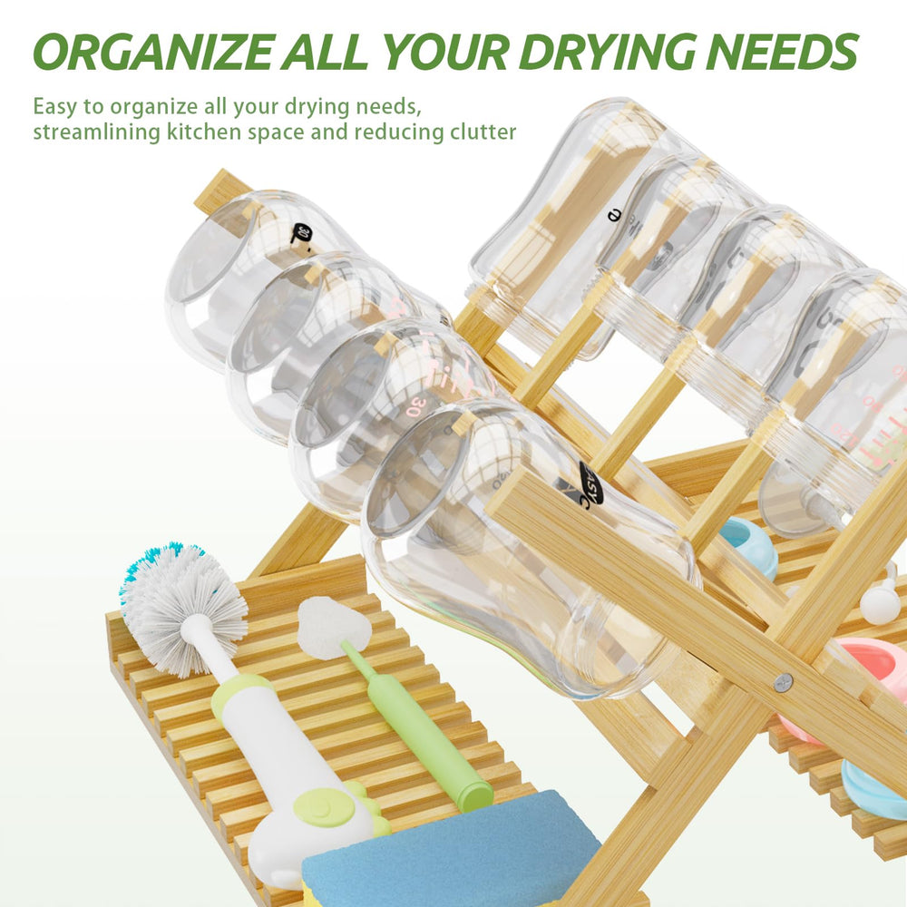 DSVENROLY bottle drying on rack demonstrates rapid air circulation for quicker drying.