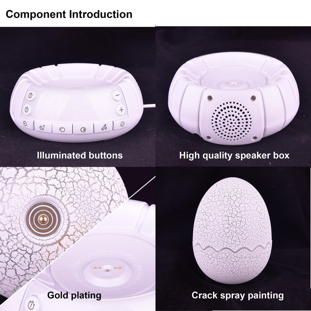 MTDYHY dinosaur egg 8 color led provides vibrant ambient lighting options