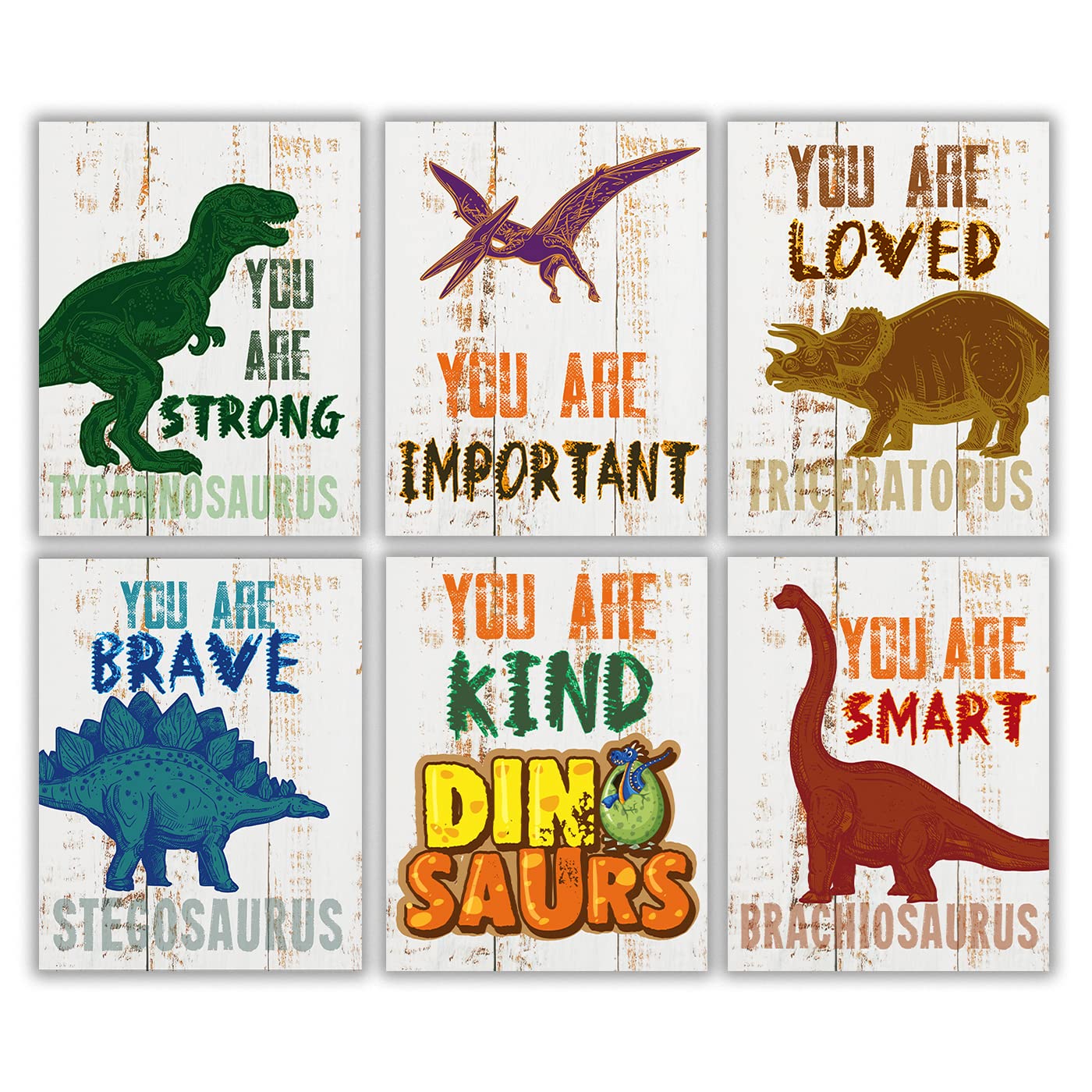 MTL HOE Dinosaur wall art prints collection adds vibrant color to spark imaginative play.