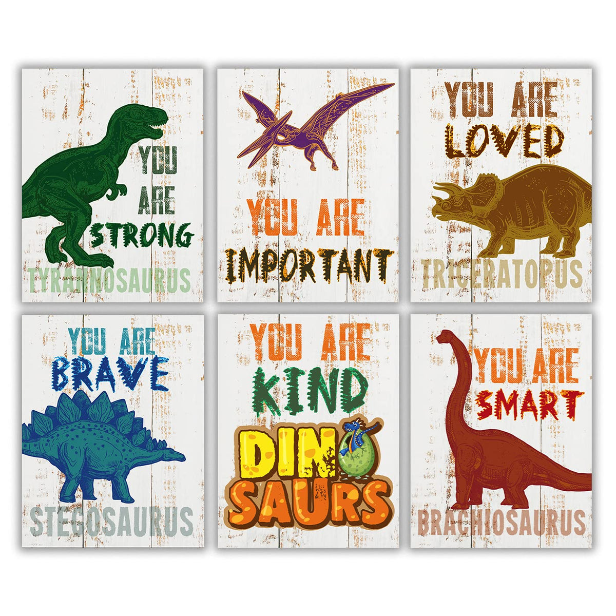 MTL HOE Dinosaur wall art prints collection adds vibrant color to spark imaginative play.