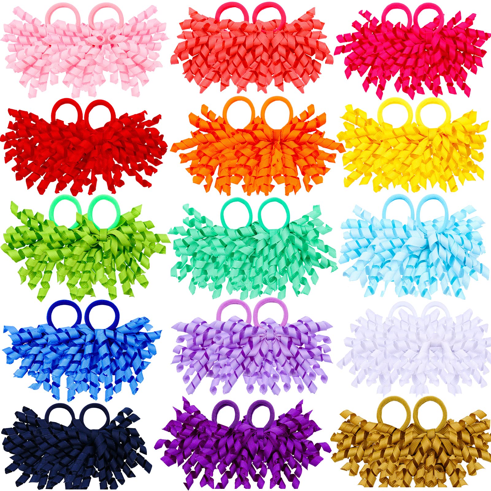 MTLEE baby girls korker hair ties in assorted colors for daily ponytails