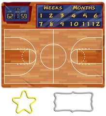 MTMETY basketball game baby milestone blanket laid flat for keepsake photos