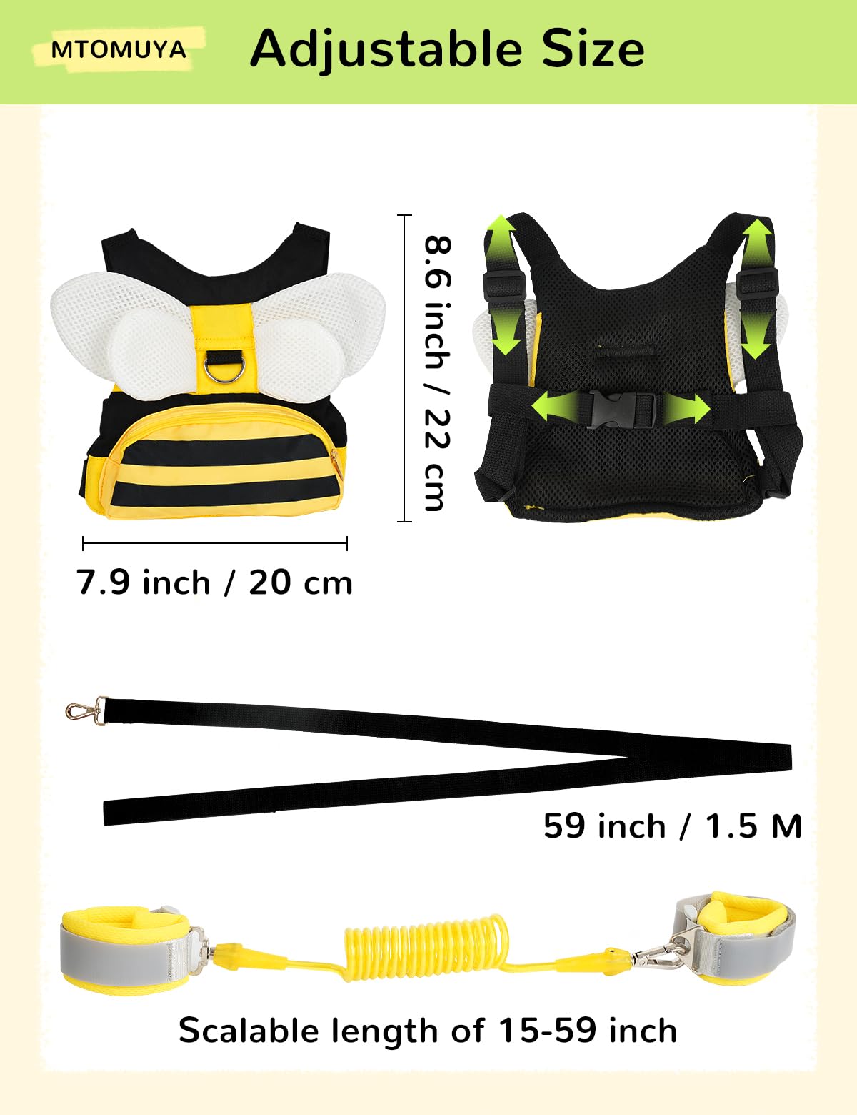 MTOMUYA anti lost wrist link with key lock for added safety