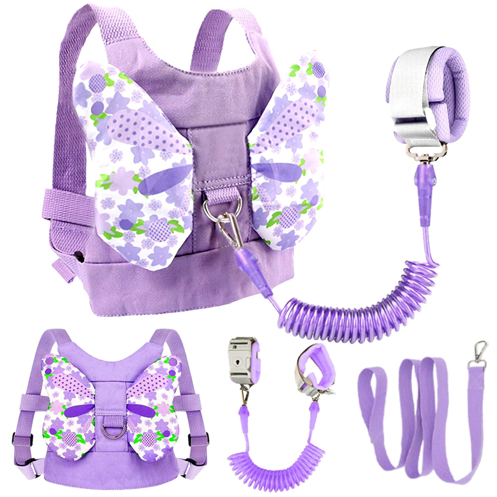 MTOMUYA butterfly harness shows a secure toddler leash for safe outdoor exploration.