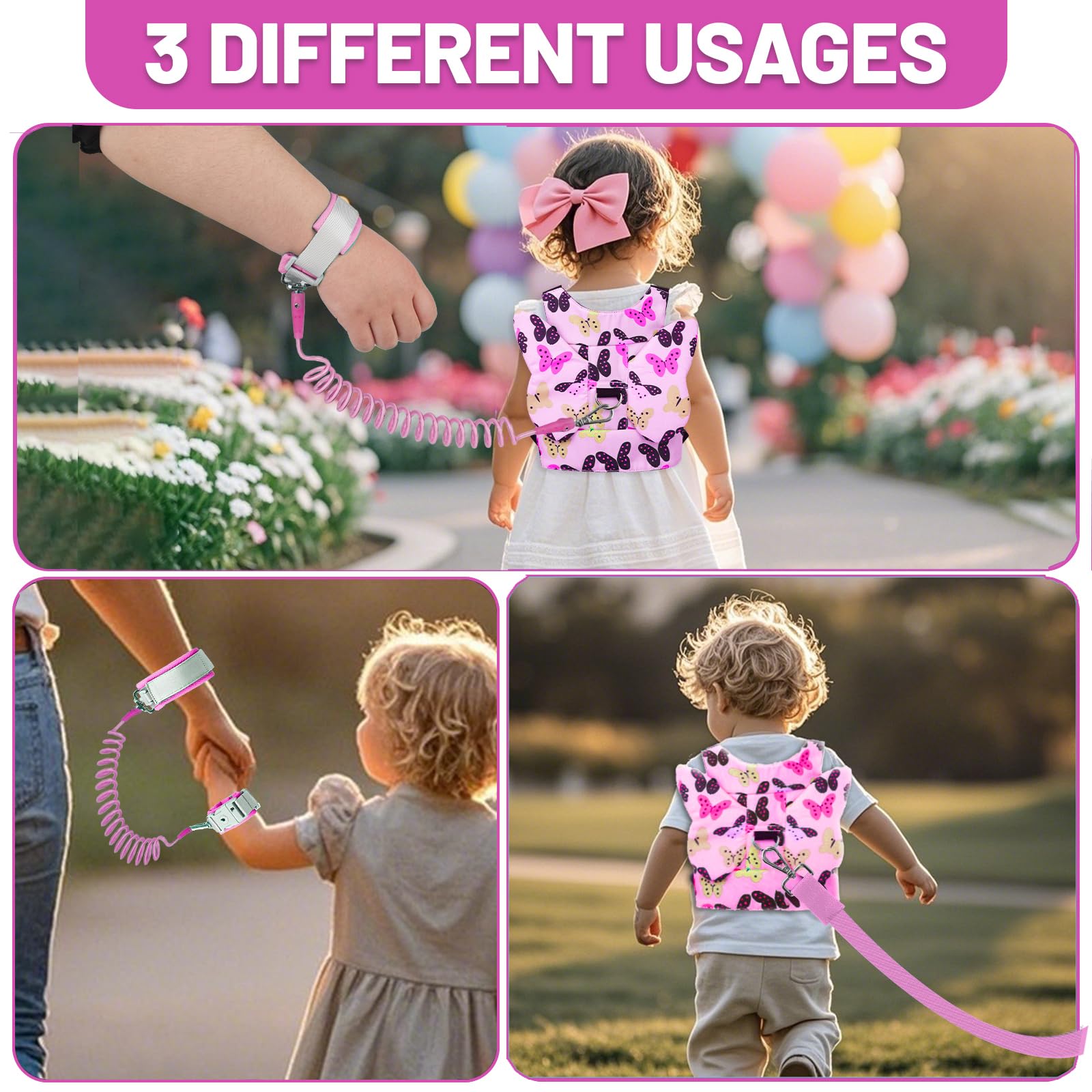 MTOMUYA extendable leash provides a safe buffer for kids during outings
