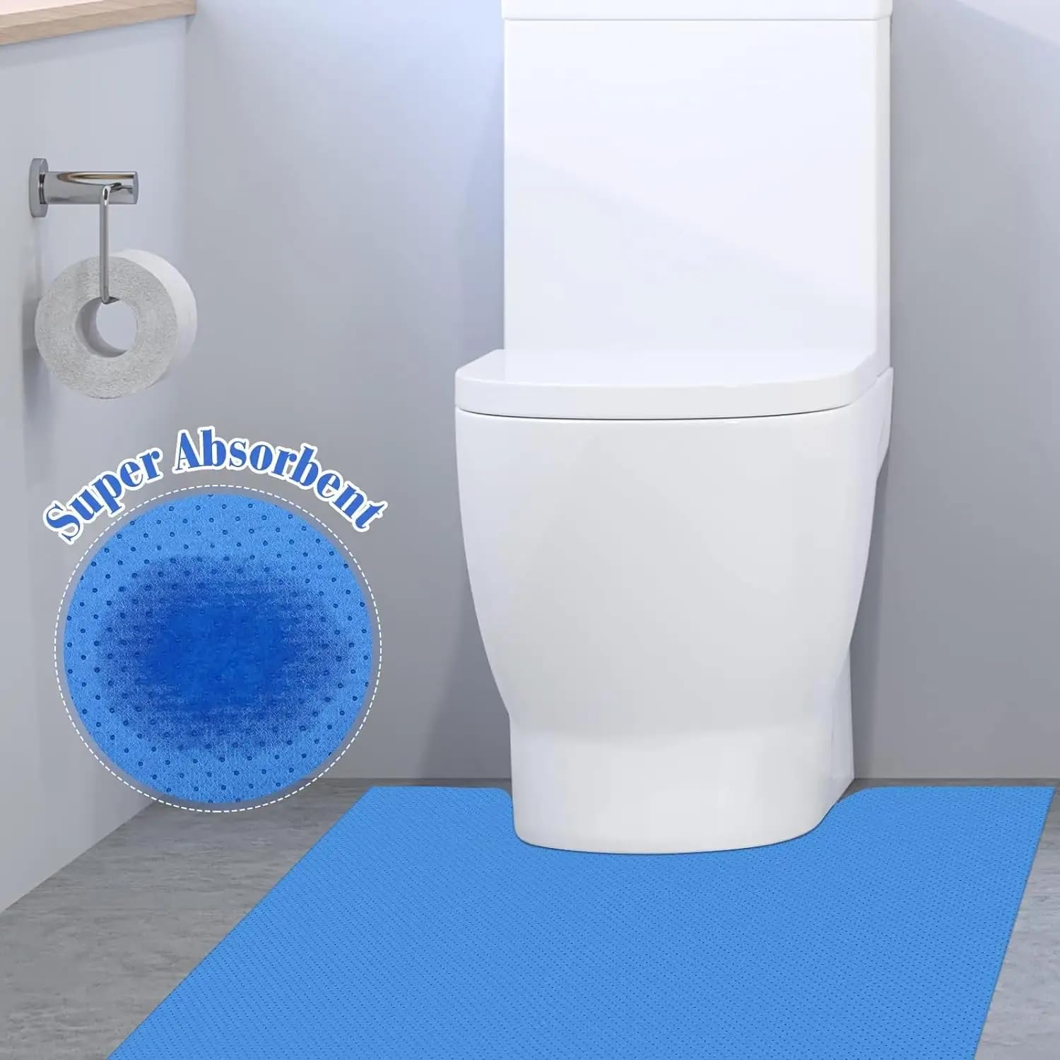 mtorpt toilet mat with PE anti-slip particles reduces slipping on wet floors