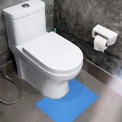 mtorpt urine-training u-shape mat in use demonstrates mess containment