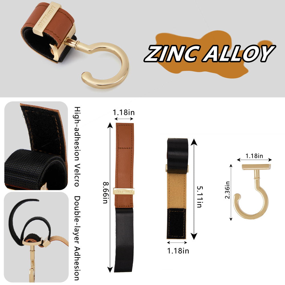 MTTBmrt stroller hooks synthetic leather finish adds stylish, comfortable grip.