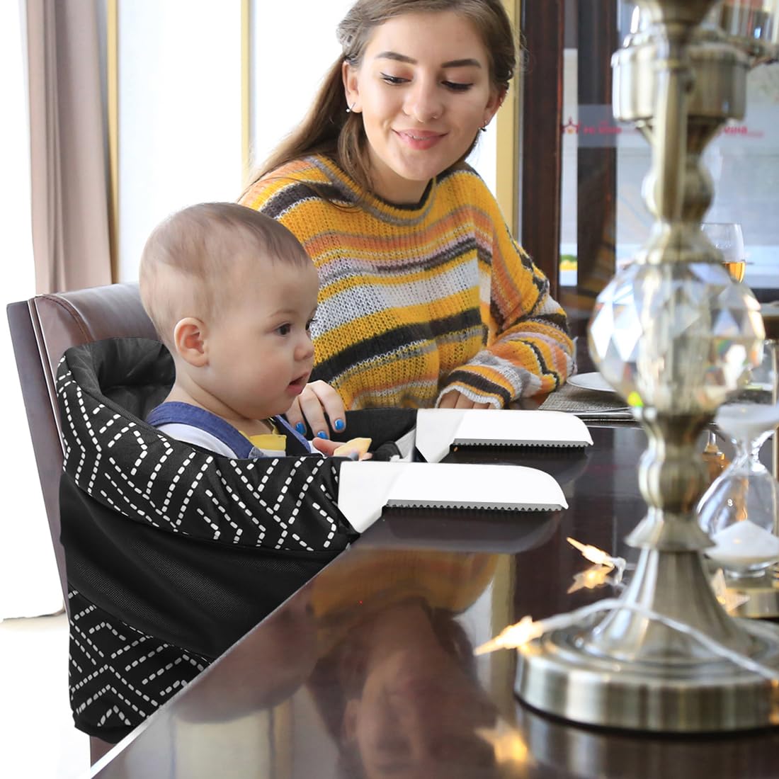 MTWML counter high chair clamp fits 0.8–3.3 inch thick tables