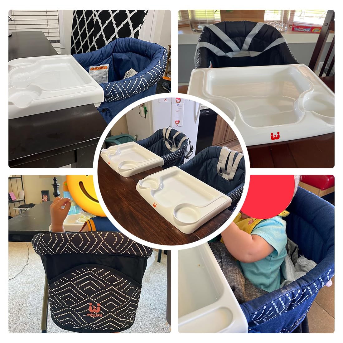 MTWML portable baby high chair-table clip-on ready for anywhere meals
