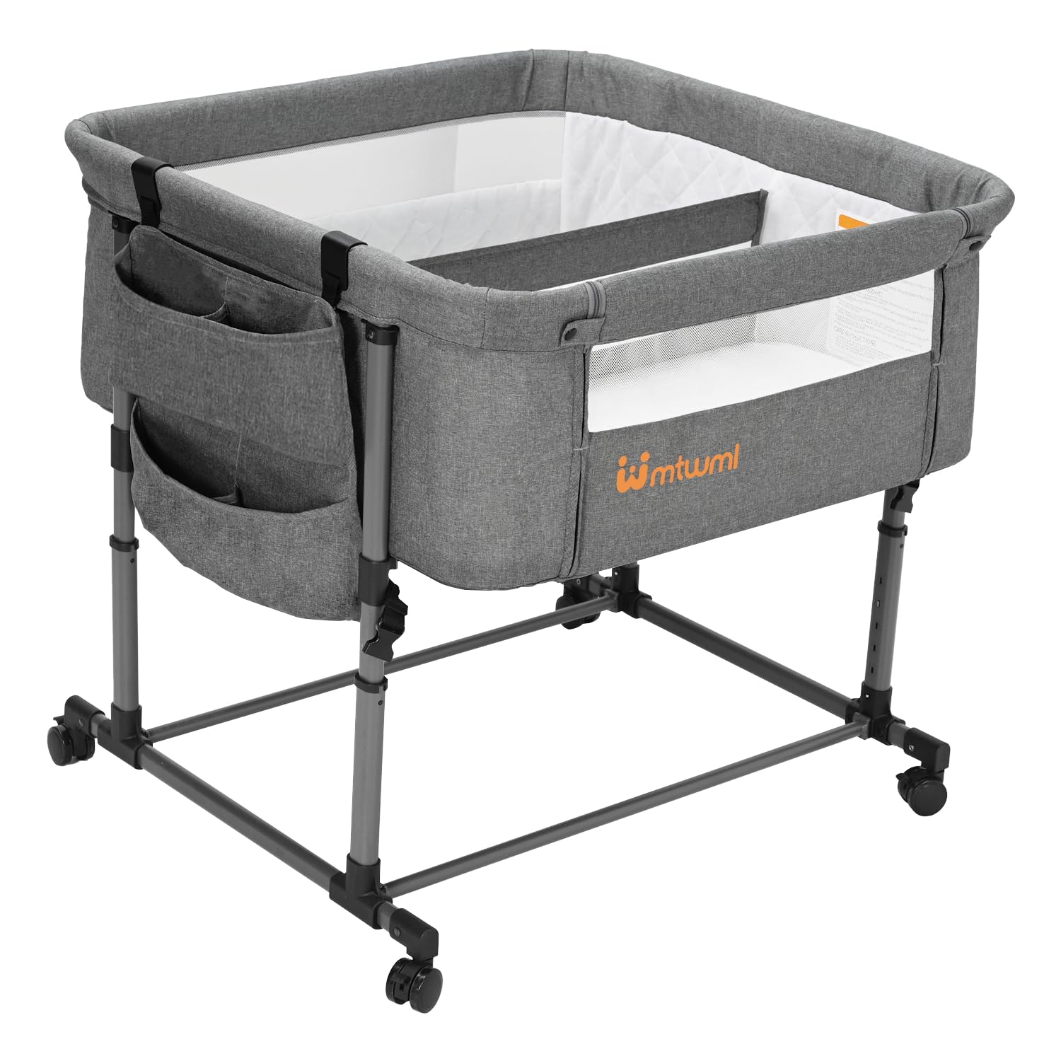 MTWML twin bassinet dimension-3228 reveals spacious 32.28 x 32.28 inch area
