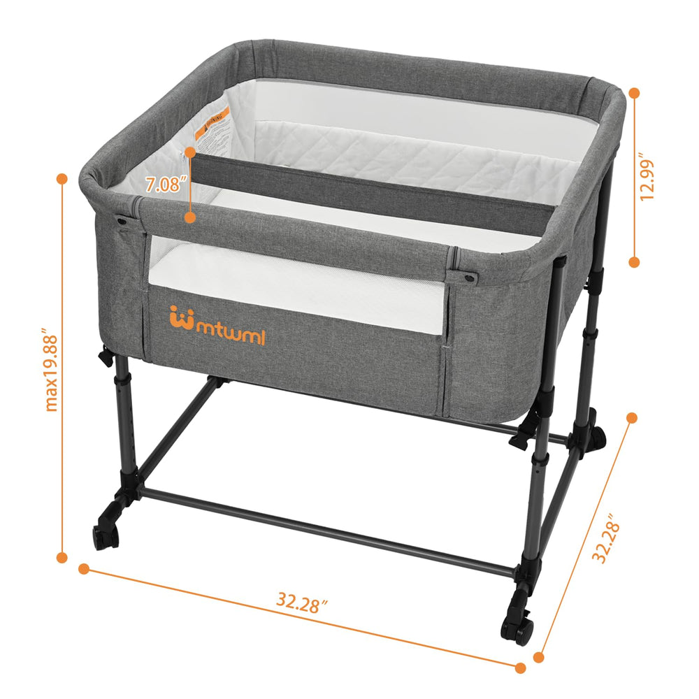 MTWML twin bassinet easy cleaning with removable cover