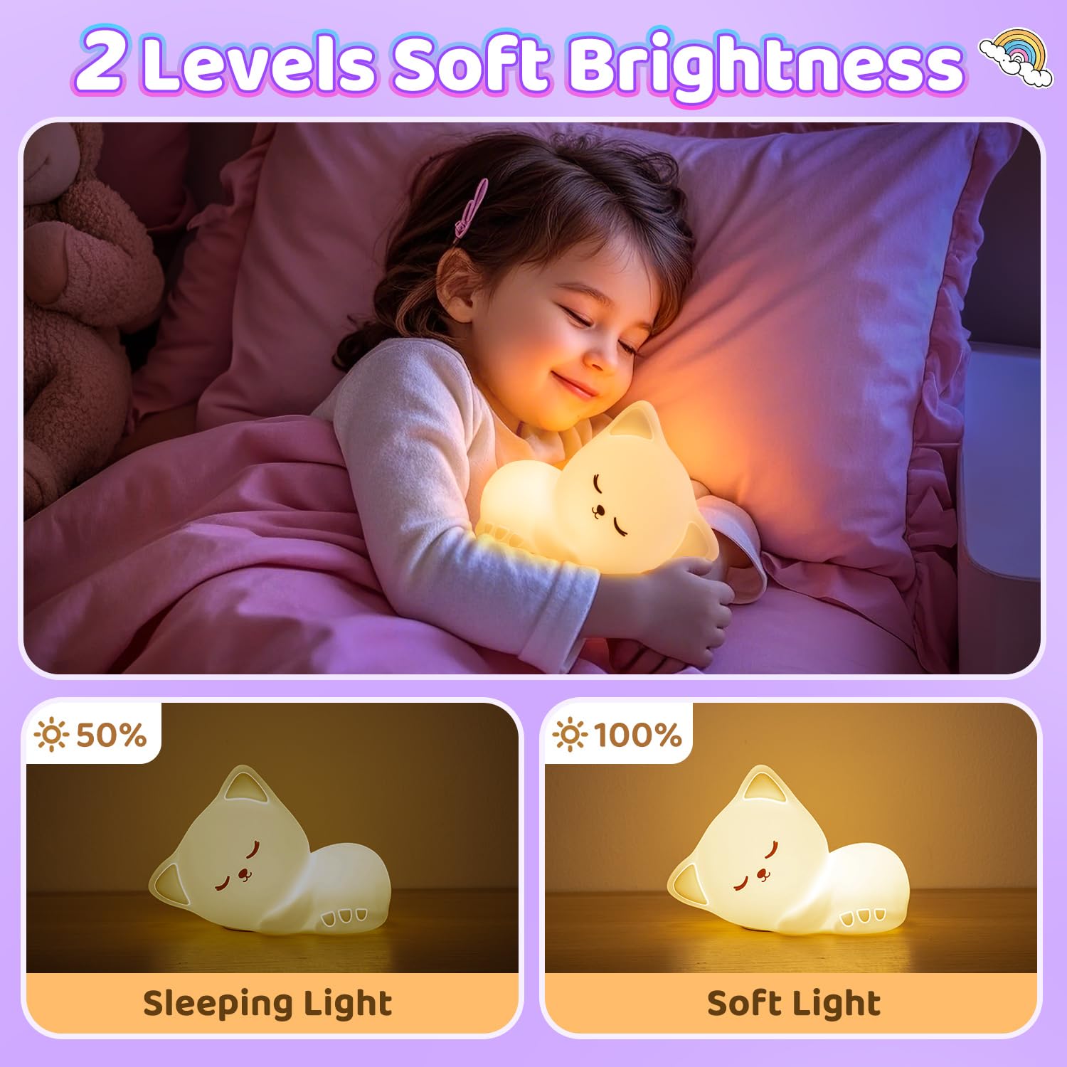 Mubarek portable cordless night light is easy for night trips.